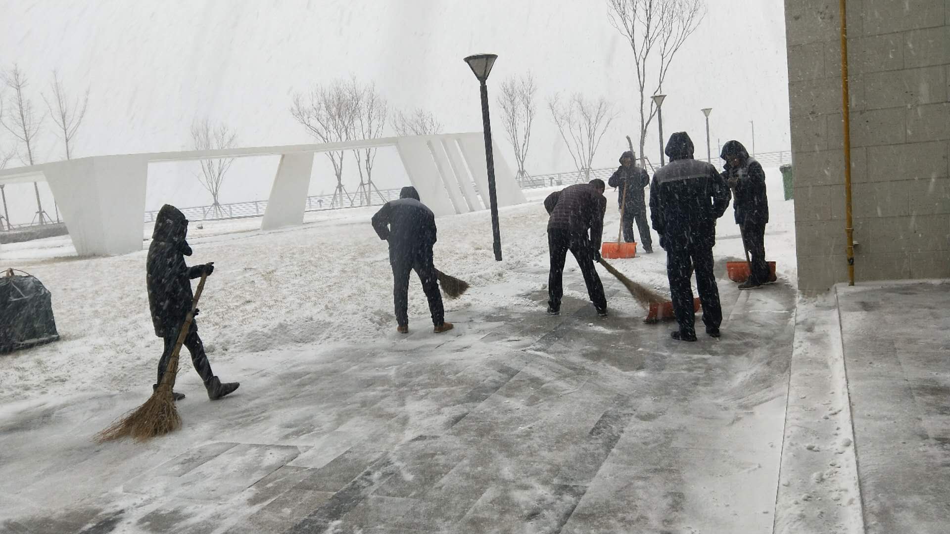 瑞雪纷纷，物业保障扫雪忙