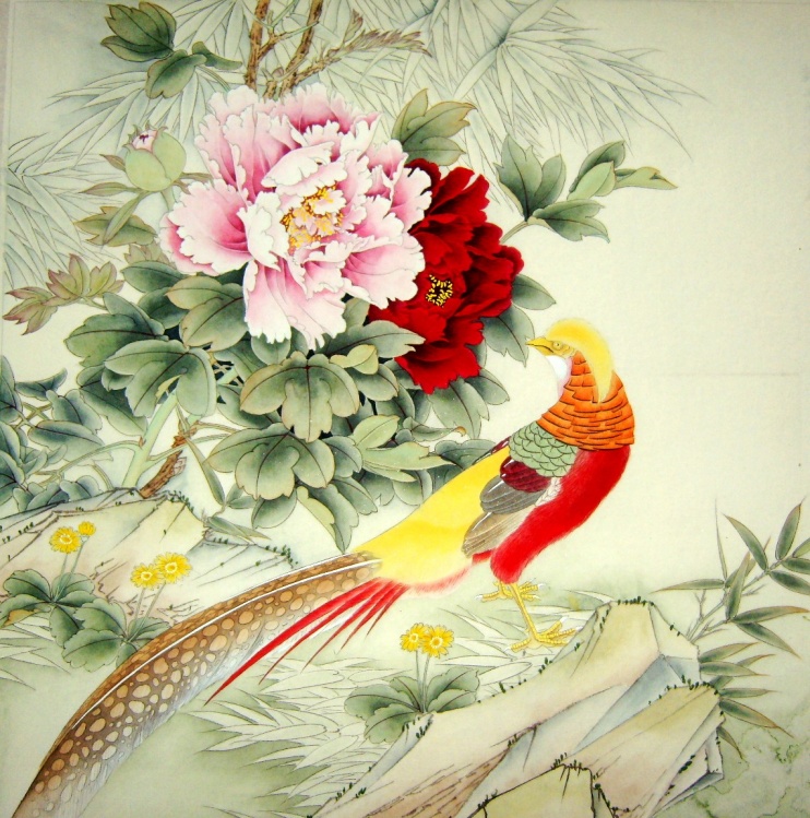 金鸡报春 富贵到家